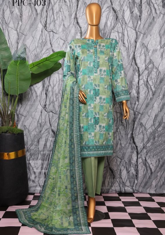 UNSITICHED PLATINUM KARANDI LAWN GREEN