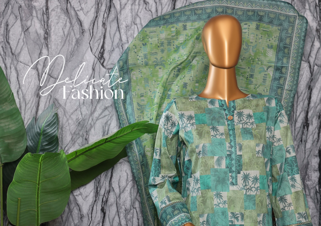 UNSITICHED PLATINUM KARANDI LAWN GREEN