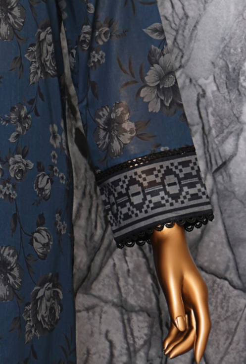 UNSITICHED PLATINUM KARANDI LAWN BLUE
