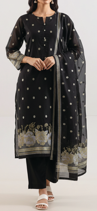 UNSTICHED SAYA JACQUARD BLACK