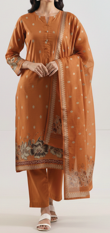 UNSTICHED SAYA JACQUARD ORANGE