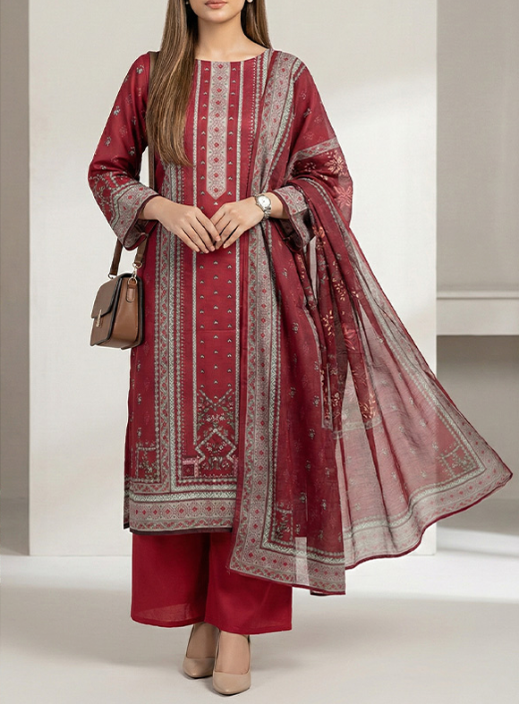 LAIRA PRINTED LAWN BY SALITEX RED