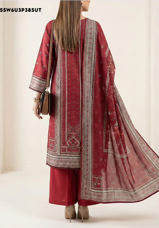 LAIRA PRINTED LAWN BY SALITEX RED