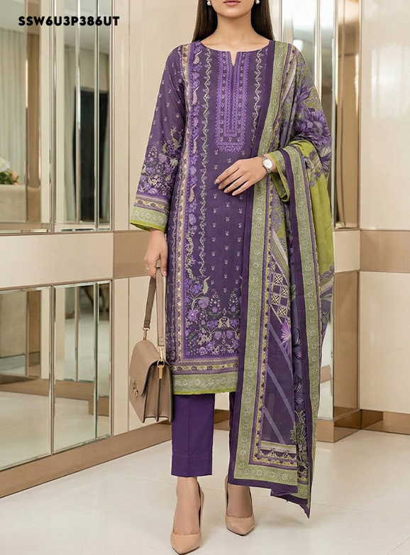 LAIRA PRINTED LAWN BY SALITEX PURPLE