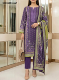 LAIRA PRINTED LAWN BY SALITEX PURPLE