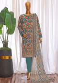 UNSTICHED HZ PREMIUM CHIKANKARI GREEN
