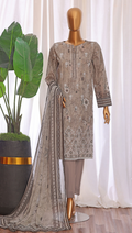 UNSTICHED HZ PREMIUM CHIKANKARI GREY