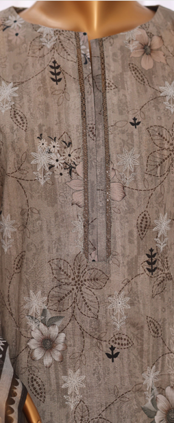 UNSTICHED HZ PREMIUM CHIKANKARI GREY