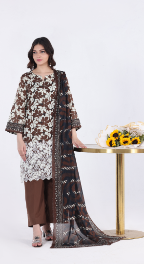 UNSTICHED NAKSH KARI BY MOOSAJEE BROWN