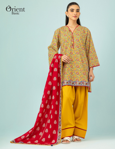 UNSTICHED ORIENT LAWN YELLOW