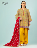 UNSTICHED ORIENT LAWN YELLOW