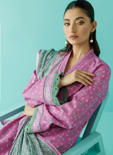 UNSTICHED ORIENT LAWN PINK