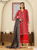 UNSTICHED ORIENT LAWN RED