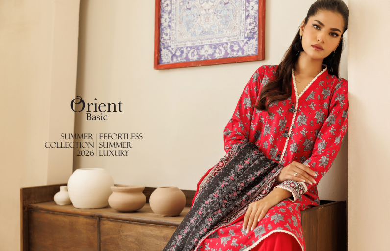 UNSTICHED ORIENT LAWN RED