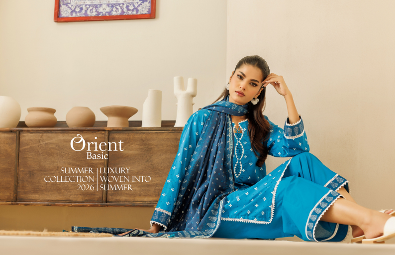 UNSTICHED ORIENT LAWN BLUE