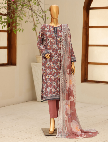 UNSTICHED DHAGAKARI MAROON