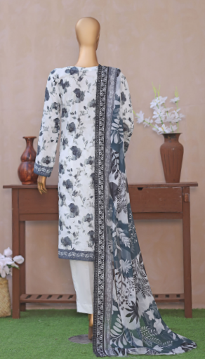 UNSTICHED DHAGAKARI WHITE