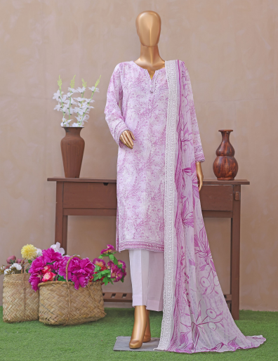 UNSTICHED DHAGAKARI PINK