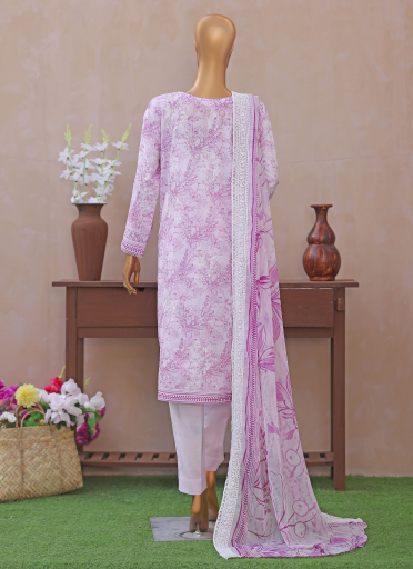 UNSTICHED DHAGAKARI PINK