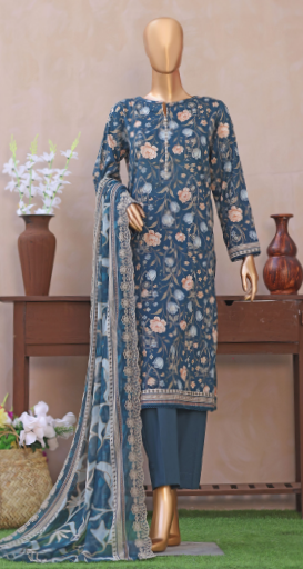 UNSTICHED DHAGAKARI BLUE