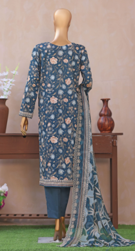 UNSTICHED DHAGAKARI BLUE