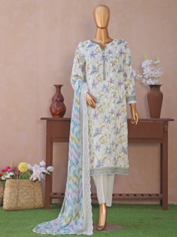 UNSTICHED DHAGAKARI WHITE