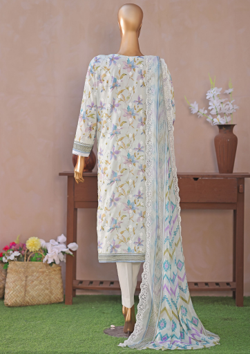 UNSTICHED DHAGAKARI WHITE