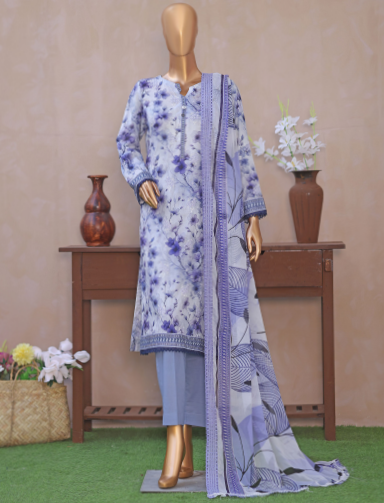 UNSTICHED DHAGAKARI PURPLE